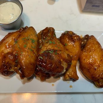 7th + Grove - Peach bourbon wings - Southern Near Me - Tampa, Florida