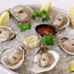 A half dozen fresh Texas Gulf oysters served on the half shell with cocktail sauce, horseradish, crackers, and fresh lemon...
