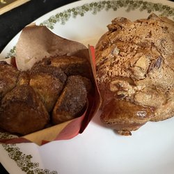 Rabble & Lion Coffee - Monkey Bread (yumm) and Almond Croissant (meh)