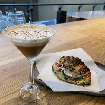 Starbucks Reserve Roastery Chicago - Pumpkin Spice Espresso Martini and Prosciutto & Parmigiano-Reggiano Herb Croissant - Coffee Roasteries Near Me - Chicago, Illinois Starbucks Reserve Roastery Chicago - Pumpkin Spice Espresso Martini and Prosciutto & Parmigiano-Reggiano Herb Croissant - Coffee Roasteries Near Me - Chicago, Illinois