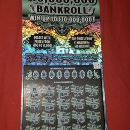 Winning lottery ticket from the Handy Spa in Belmont, MA.
