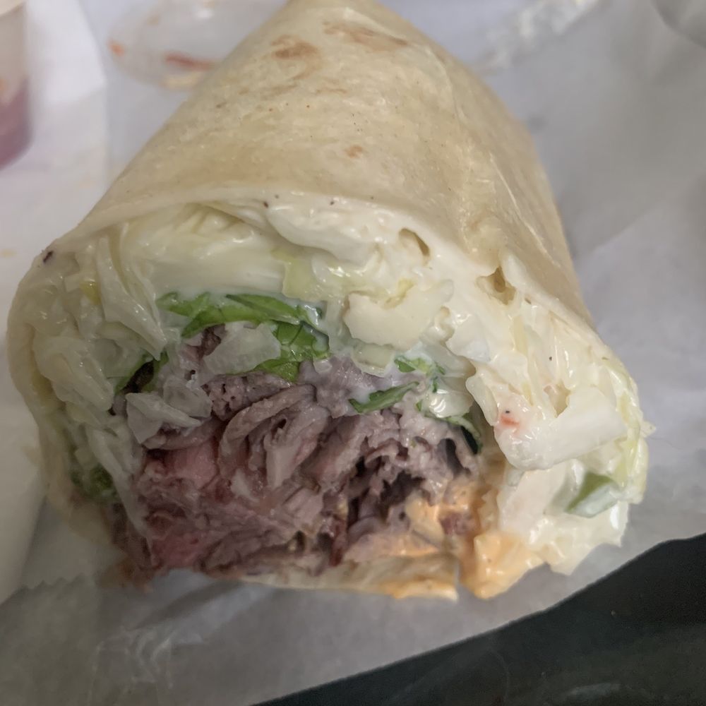 This is the "coleslaw roast beef wrap", it felt like 2 pounds! I haven't eaten my sandwich yet but when I do I will post a pic and review! This is the "coleslaw roast beef wrap", it felt like 2 pounds! I haven't eaten my sandwich yet but when I do I will post a pic and review!