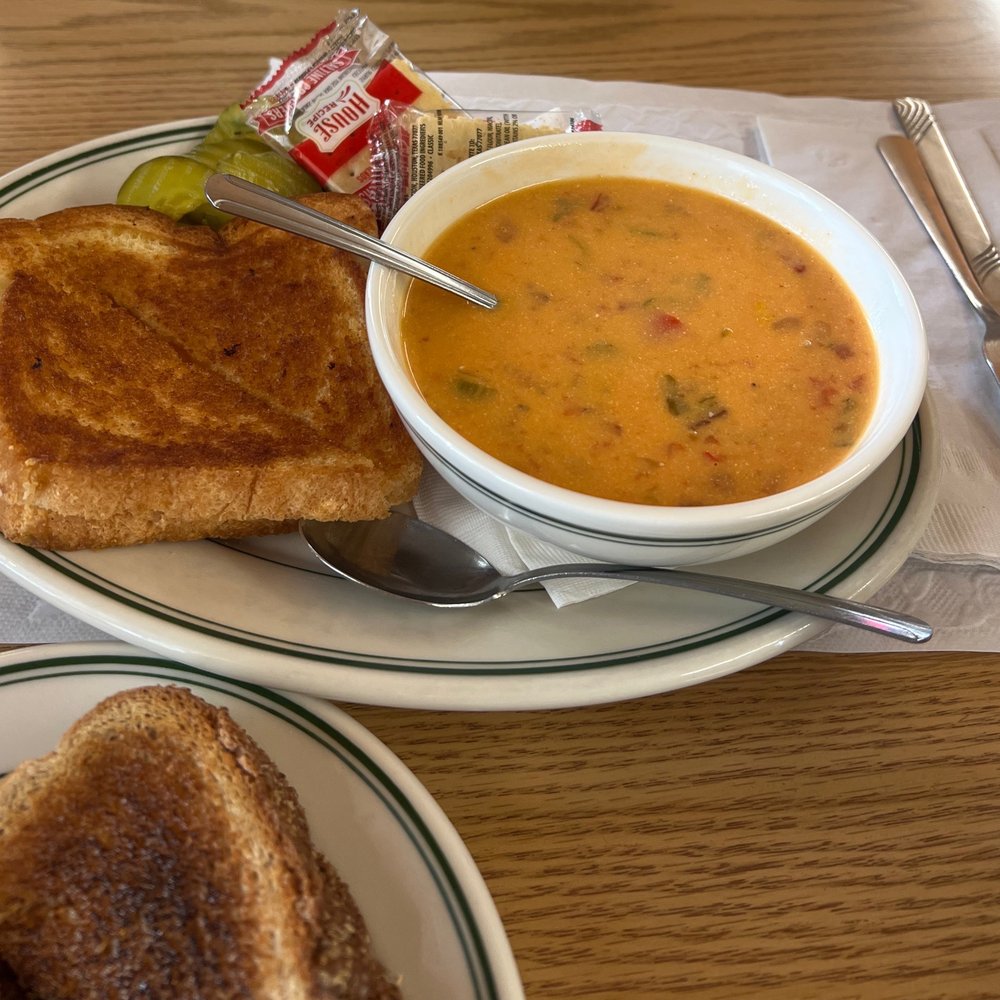 Tomato soup and grilled cheese Tomato soup and grilled cheese