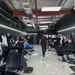 Empire Barber School - Jesse on his way for my appt.