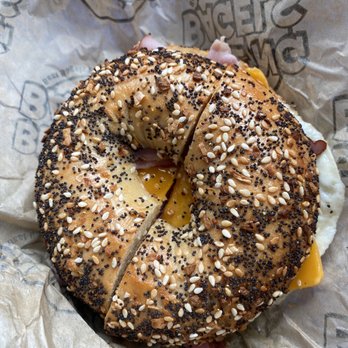 Blazing Bagels - Everything bagel, ham, egg, cheese - Bagels Near Me - Seattle, Washington Blazing Bagels - Everything bagel, ham, egg, cheese - Bagels Near Me - Seattle, Washington