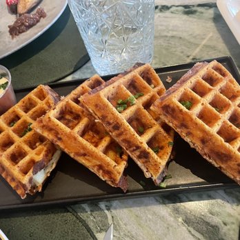 Crown Block - Mac n cheese waffle - Sushi Bars Near Me - Dallas, Texas Crown Block - Mac n cheese waffle - Sushi Bars Near Me - Dallas, Texas