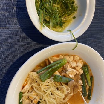 Shoyu - Seaweed salad and spicy chicken ramen - Japanese Near Me - Saint Paul, Minnesota Shoyu - Seaweed salad and spicy chicken ramen - Japanese Near Me - Saint Paul, Minnesota