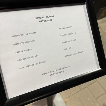 Papi's Gelateria - Menu - Gelato Near Me - Irvine, California