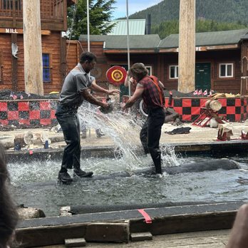 Great Alaskan Lumberjack Show - Log rolling! - Performing Arts Near Me - Ketchikan, Alaska Great Alaskan Lumberjack Show - Log rolling! - Performing Arts Near Me - Ketchikan, Alaska
