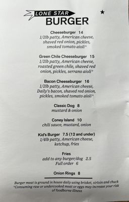 Lone Star Burger Bar by null