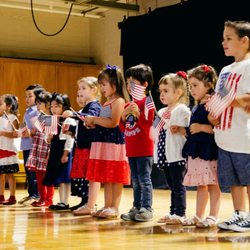 ABC Adult School - Students from the Parent & Me Preschool Program perform "You're a Grand Old Flag!"