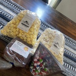 Georgetown Farmers Market - Banana bread, gourmet popcorn, freeze dried skillets and not picture (wild caught salmon fillets in the oven)