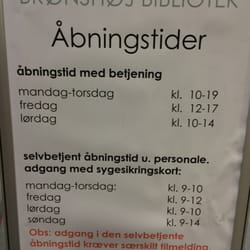 Brønshøj Bibliotek - Åbningstider på Brønshøj bibliotek