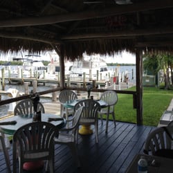Sauder's Landing Restaurant - A view from our outside TIKI HUT! Watch carefully because you may see a pod of dolphins playing together!