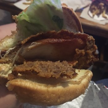 Wendy's - Nasty, dried out. Chicken actually shrunk inside the breading - Burgers Near Me - Port Orchard, Washington