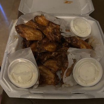 Shaved Ice & Funnel Cake - Mango habanero chicken wings - Desserts Near Me - Dallas, Texas