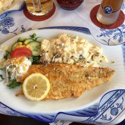 Restaurant Zum Klabautermann - Dorsch in Eihülle mit Kartoffelsalat
