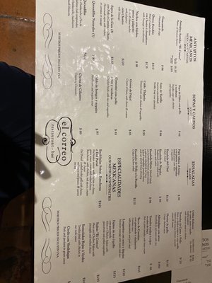 Menu photo 4 El Correo San Miguel de Allende, GUA Menu photo 4 El Correo San Miguel de Allende, GUA