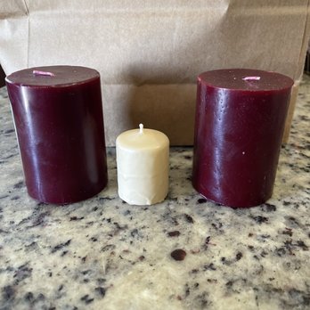Waxman Candles - These are the candles I made, cranberry Cinnamon scent and cranberry color - Candle Stores Near Me - Lawrence, Kansas