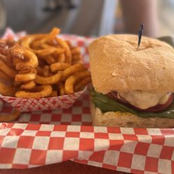 Phyllis' Giant Burgers - Ciabatta Swiss junior cheese burger