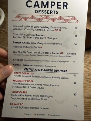 Menu photo 4 Camper Menlo Park, CA
