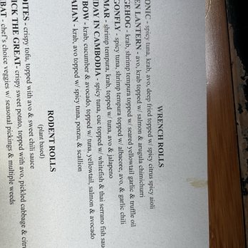 Wrench & Rodent Seabasstropub - Menu - New American Near Me - Oceanside, California Wrench & Rodent Seabasstropub - Menu - New American Near Me - Oceanside, California
