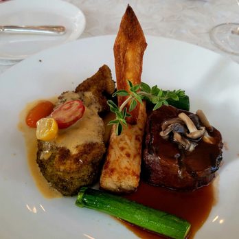 Le Papillon - Halibut and Filet Mignon entree - French Near Me - San Jose, California Le Papillon - Halibut and Filet Mignon entree - French Near Me - San Jose, California