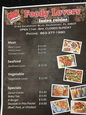 Menu photo 4 Global Foody Lovers Davenport, FL Menu photo 4 Global Foody Lovers Davenport, FL