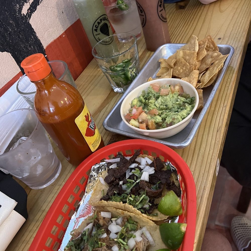 Acapulco Taquería Mexicana - Tacos ribeye and carnitas - the al pastor is out of frame 8). - Mexican Near Me - San Juan, Puerto Rico