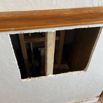 Advanced Home Services - The hole they made - Plumbing Near Me - Rigby, Idaho Advanced Home Services - The hole they made - Plumbing Near Me - Rigby, Idaho