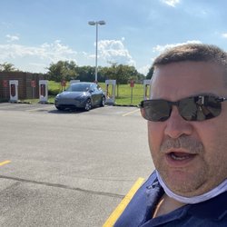 Tesla Supercharger - Wide open area...