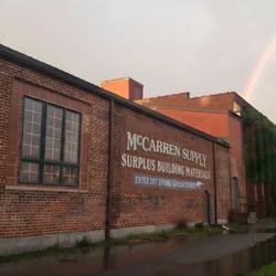 McCarren Supply - View of the McCarren Supply Building from the Carlisle Weis Parking Lot with a Rainbow.