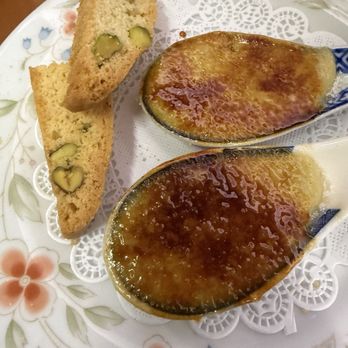 Mother - Orange creme brûlée with pistachio biscotti - Vegetarian Near Me - Sacramento, California