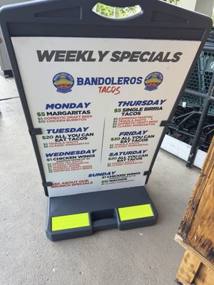 Menu photo 1 Bandoleros Tacos Sunrise, FL Menu photo 1 Bandoleros Tacos Sunrise, FL