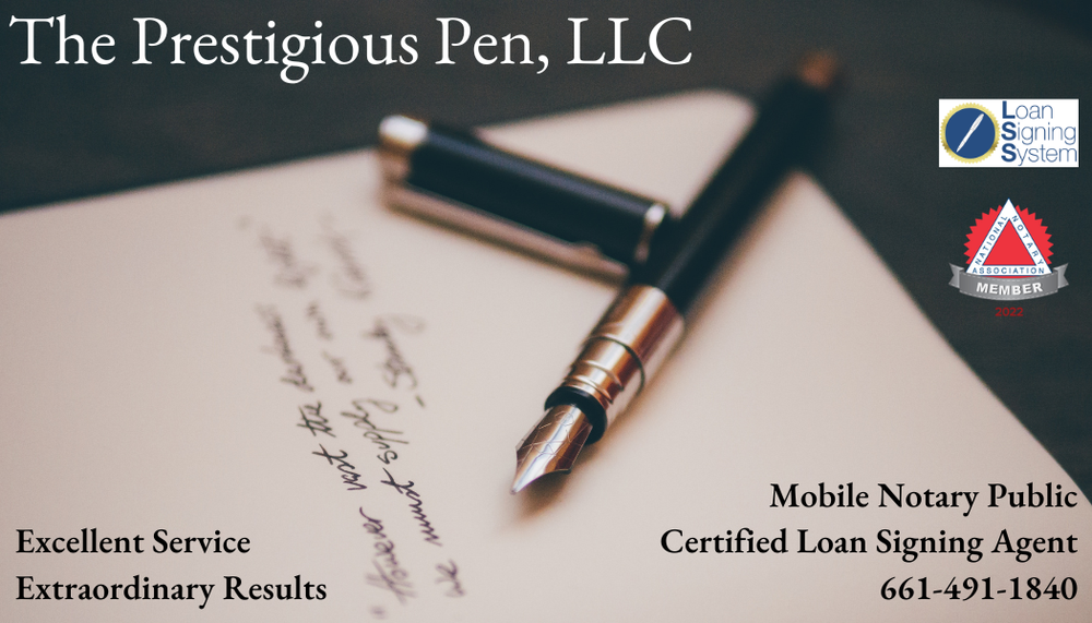 THE PRESTIGIOUS PEN Updated July 2024 Request a Quote Bakersfield