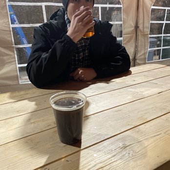 The Craft Lounge - Enjoying a couple beers in the brisk weather with patio heaters - Lounges Near Me - Beaumont, California