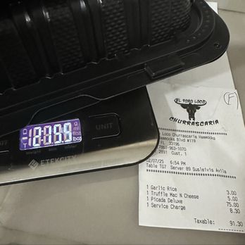 El Toro Loco Steakhouse Hammocks - Receipt and boxes - Steakhouses Near Me - Miami, Florida