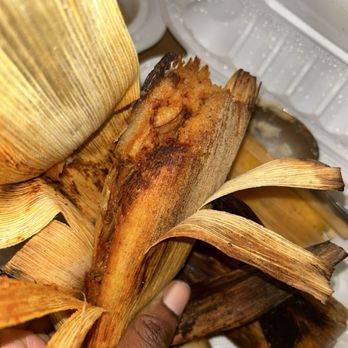 Taqueria Azteca - DRY, inedible and burned pork tamales - Mexican Near Me - Dublin, California