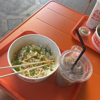 Slurp & Sip - This is how my buldak looks ready with a coffee drink - Juice Bars & Smoothies Near Me - Los Angeles, California