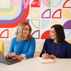 Ama La Vida - Our female founders, Nicole and Foram working together in our Chicago-based office.