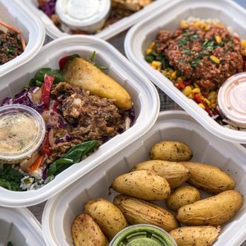 Everytable - Roasted Chimichurri Potatoes and Pineapple Pork Luau Bowl - Salad Near Me - Baldwin Park, California Everytable - Roasted Chimichurri Potatoes and Pineapple Pork Luau Bowl - Salad Near Me - Baldwin Park, California