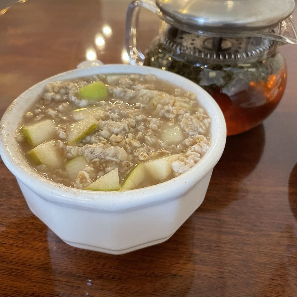 Open Door Tea - Granny's Apple Pie Oatmeal  Tulsi Beyond Balance Tea - Tea Rooms Near Me - Stratford, Connecticut