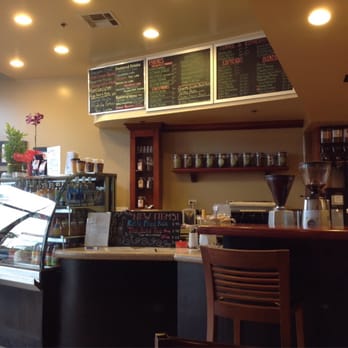 Kaffa Coffeehouse - wood tones...front counter - Sandwiches Near Me - Orange, California