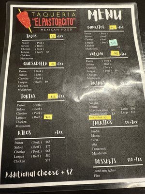 Menu photo 2 taqueria el pastorcito Toronto, ON Menu photo 2 taqueria el pastorcito Toronto, ON