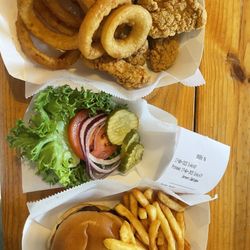 Dragon's Den Grill & Pub - Their dragons burger and onion rings were a great combo. The nuggets and fries are about what you would expect.
