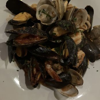 Portabellos - Linguini with seafood in a red sauce - Italian Near Me - Kennett Square, Pennsylvania