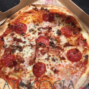 MOD Pizza - Pepperoni, bacon and ground beef. MOD size - Fast Food Near Me - Houston, Texas MOD Pizza - Pepperoni, bacon and ground beef. MOD size - Fast Food Near Me - Houston, Texas