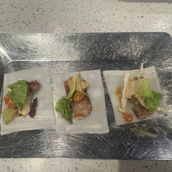 Wang Cho Korean BBQ - Rice paper, pork belly, salad, bean paste, garlic - Bars Near Me - Santa Ana, California