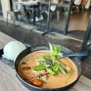 Siam Station - Duck roast curry but not much duck as the picture showed :( very little - Thai Near Me - Irvine, California Siam Station - Duck roast curry but not much duck as the picture showed :( very little - Thai Near Me - Irvine, California