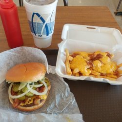 Sebera's Custard Kitchen - Quarter pound burger. Flavor was great patty just a little on the thin side. Chili cheese fries are okay